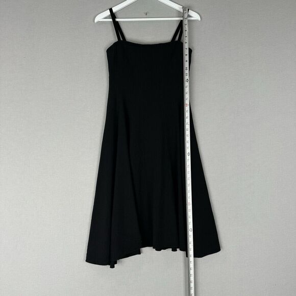 Theory Womens Dress 4 Black Trelle Rosina Crepe Corset Bust Cocktail Asymmetric - Picture 3 of 13